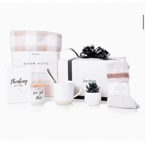 Get Well Soon Self Care Gift Basket Blanket Candle Socks Care Package